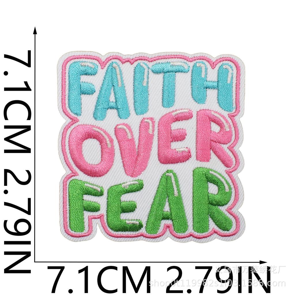 Son Of Jesus Embroidery Cloth Sticker Holiday Costume Decoration Faith Quotes Patch Sticker Flower Letter Embroidery Chapter Ironing
