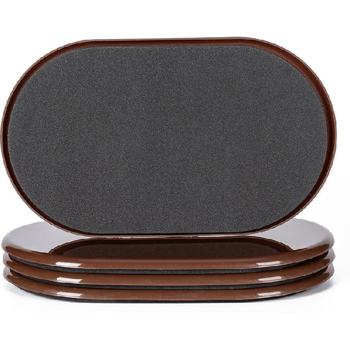 Furniture Sliders, 8 Pcs 3 1/2'' Furniture Sliders Pads for Hardwood Floors, Chair Legs Floors Protectors, Reusable Round Glides Glider, Heavy Duty