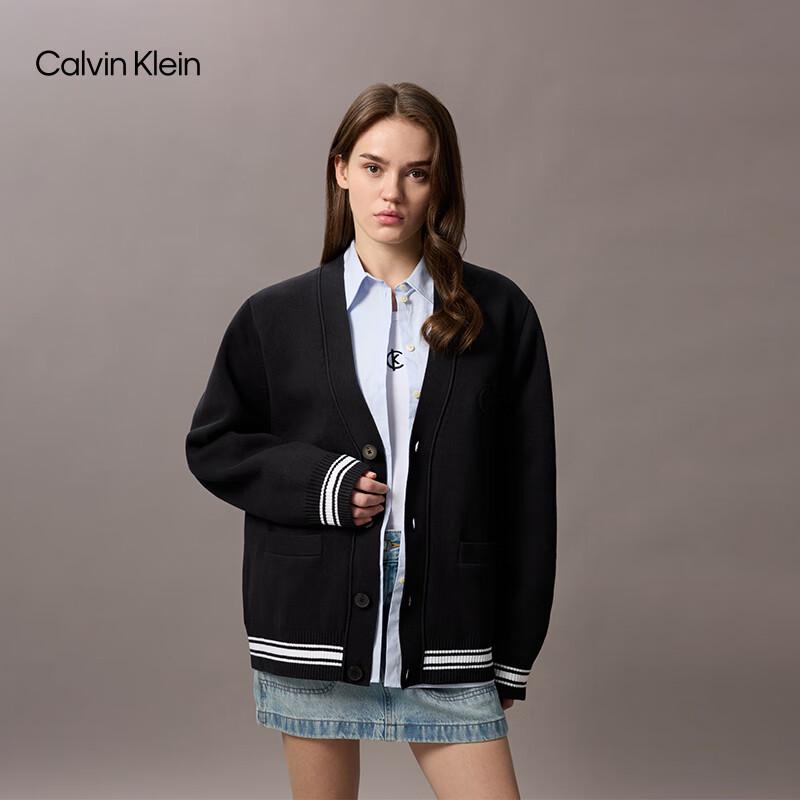 Calvin Klein Jeans Unisex Jacquard V-Neck Cardigan