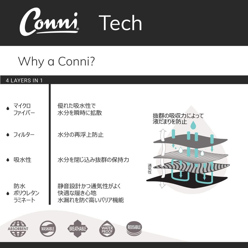 Conni Ladies Classic Urinary Incontinence Pants for Light Incontinence (AU12, Beige) (250-280cc)