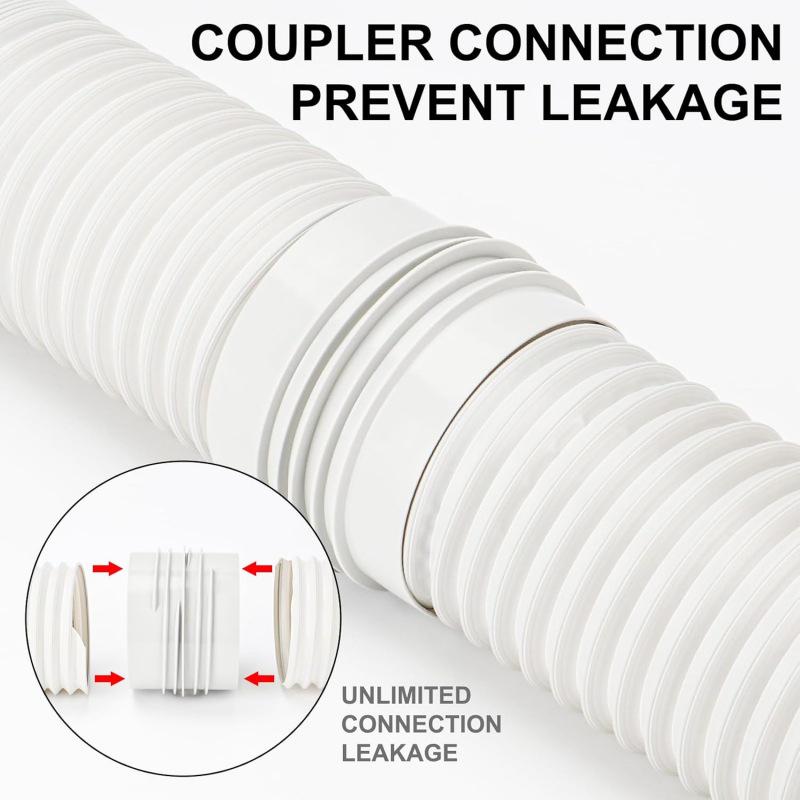 Portable AC Exhaust Hose Adapter - Pipe Connector & Ventilation Extension Reducer