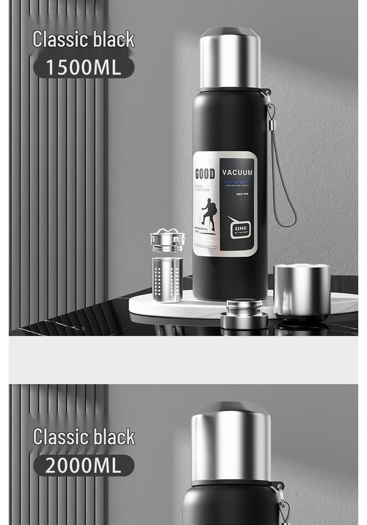 Drop-Resistant 316 Stainless Steel Travel Thermos Pot for Men - Portable, Large Capacity Outdoor Water Cup