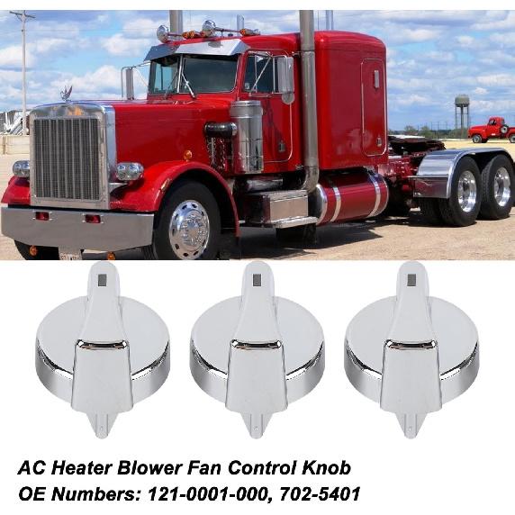 3Pcs AC Heater Control Knobs, AC Heater Blower Fan Control Knobs 121-0001-000 702-5401 Replacement for Peterbilt 330 335 357 367 375 378 379 384 386