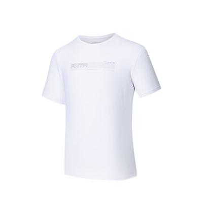 Bequemes Minimalistisches Letter Rundhals Pullover Laufen Atmungsaktiv Dünn Kurzarm T-Shirt Herren Oberteile Reinweiß 152527105N-1