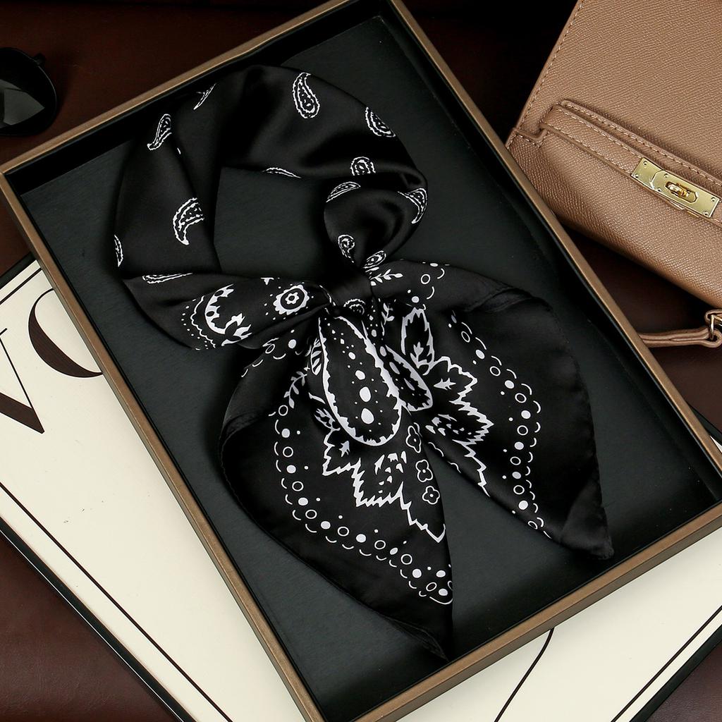 Luxury Square Scarf For Women 70*70Cm Beach Scarf Fashion Lady Hair Head Bandana Wraps Female Neckerchief Hijab Shawl