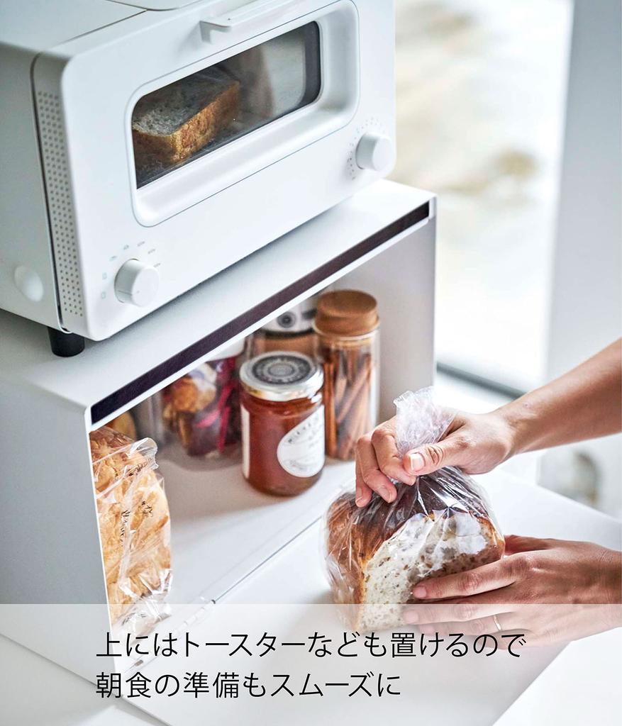 Yamazaki Jitsugyo Bread Case White W40 x x H24cm Tower Bread Case 27L Large Capacity 4352 (Yamazaki) [Completed Product] Approx. D34.5