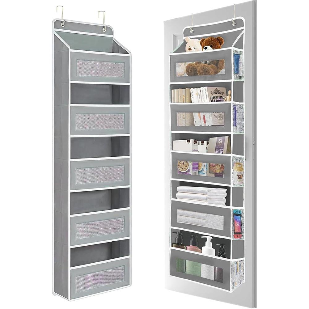 

Five Layer Non-Woven Fabric Door Hanging Bag, Large Capacity Home Bedroom Hanging Storage Bag, Hanging Storage Wall Mounted серый