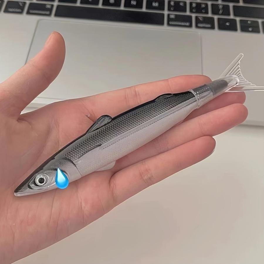 3 Stück 0,5 mm kreativer lustiger Kugelschreiber in Salzfischform Ozean-Serie Kugelschreiber Fischform Stift Geschenk Ozean Fischform Kugelschreiber