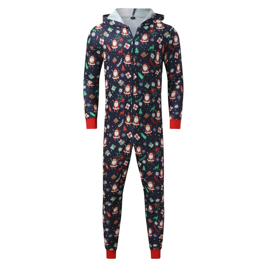 Conjunto de Pijama Mono Navideño Europeo y Americano a Juego para Padres e Hijos para Mujer 2023.