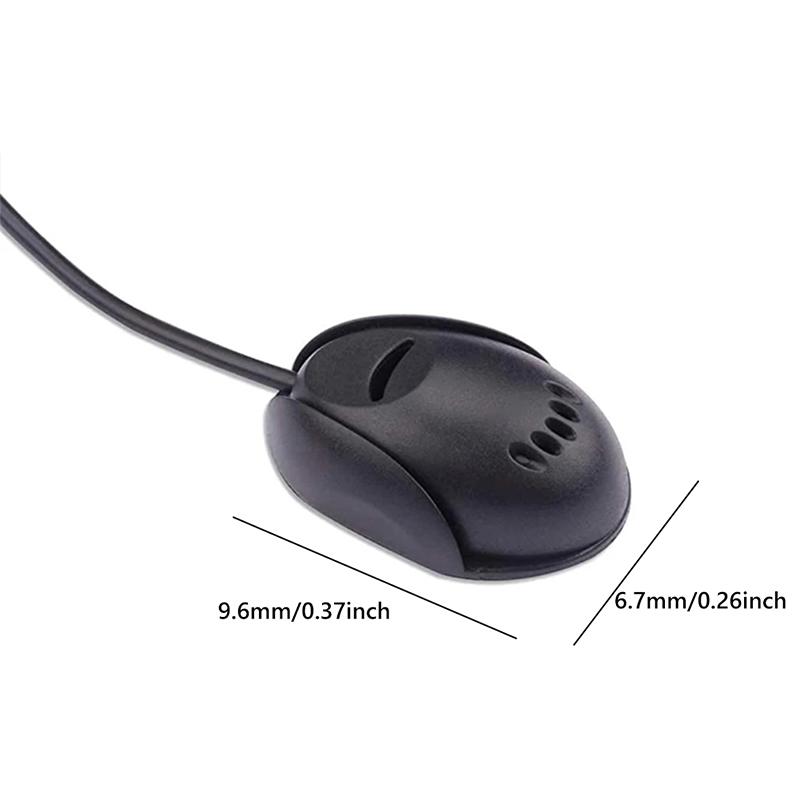 Car Audio Microphone Mini Wired External Microphone Paste Type 3.5mm Jack Plug Stereo Mic for Car Radio GPS Bluetooth-compatible