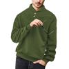Men's Solid Color Lapel Plaid Sweatshirt Men's Casual Fashion Sweatshirt