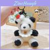 Soft Plush Panda Keyring With Scarf And Flower Decoration For Teenagers And Collectors