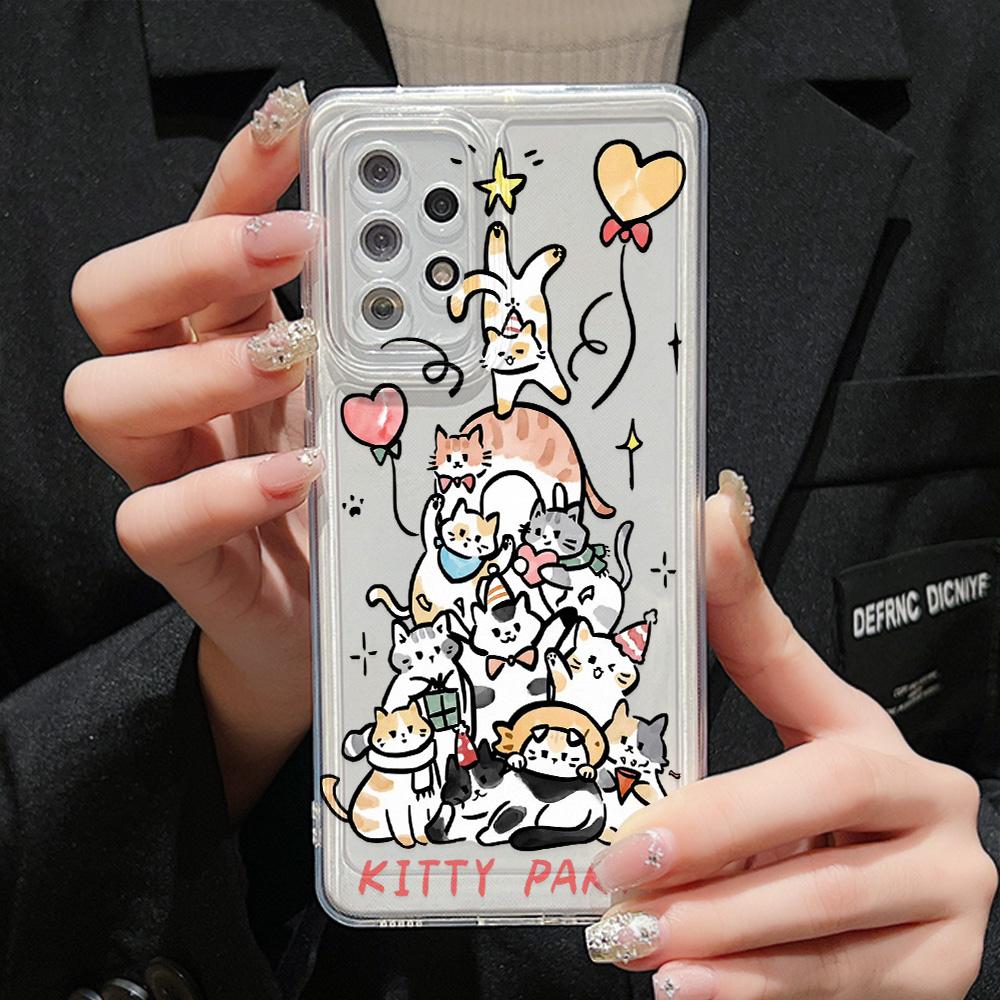 Klarer Fall für Samsung S24 Ultra A54 5G A53 A52 S23 Plus S22 S21 S20 FE A35 A55 A34 A33 A32 A14 A13 Silikon-Schmetterlingsabdeckungen