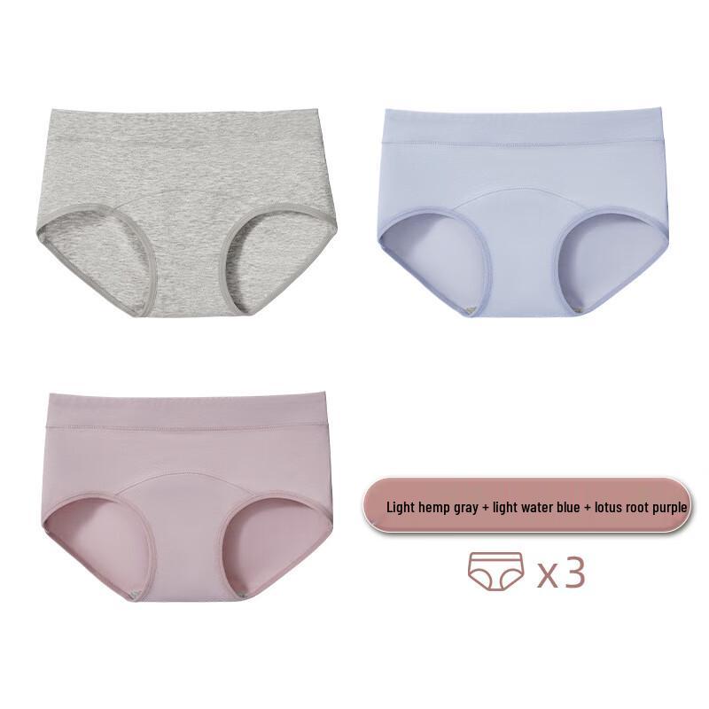 Yalu Women s Mid-Waist Cotton Briefs L