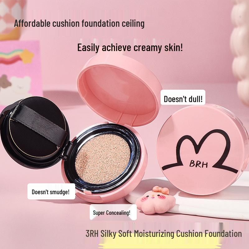 BRH Pink Heart Cushion: Oil-Control, Long-Lasting, No-Cake, No-Smudge Cosmetics
