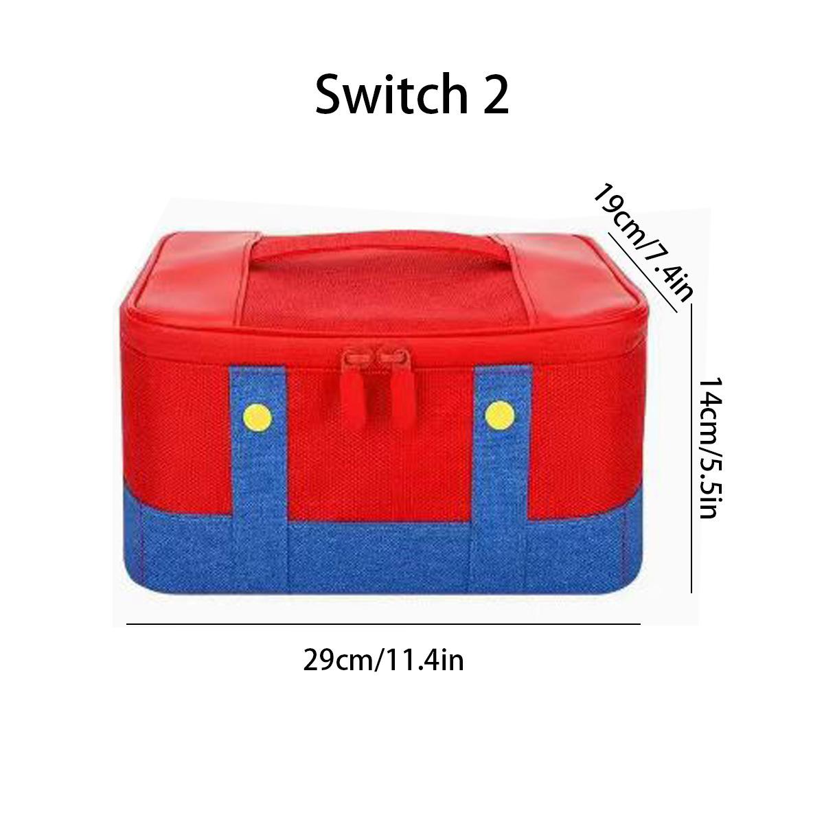 

Для Switch 2 2025 Большая сумка для хранения, Дорожный защитный чехол для переноски для Switch2, Защита от царапин, Игровые аксессуары NS2, Черный красный