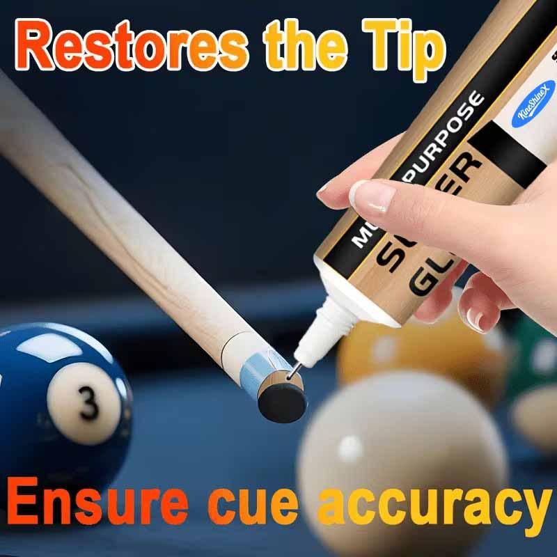 Billiard Cue Tip Repair Glue - High-adhesion for Strong,Crack-resistant Bonding. Quickly Fixes Issues Such as Detached,Loose,or
