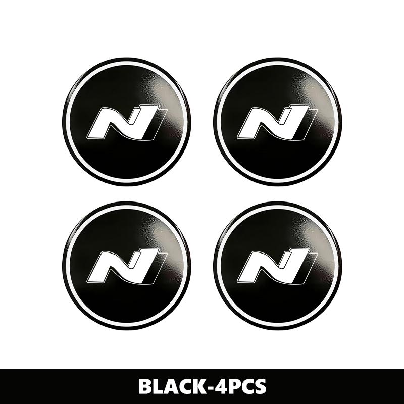 

For Hyundai 4PCS 56mm Car Logo Wheel Center Sticker Rim Caps Hub Cover Decal GDi i10 I10 N Line Solaris Genesis Azera Santafe
