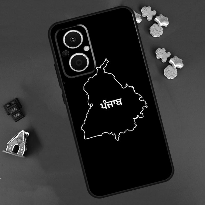 Punjab Map Outline Case For OPPO Reno 13 12 11 14 F 10 Pro 8T 8 7 Lite Cover For OPPO Find X8 X6 X5 X9 Pro Coque