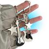 1PC Y2k Guitar Love Heart Star Key Chain for Women Sweet Cool Trend Fashion Pendant Vintage Aesthetic Accessories Gift New