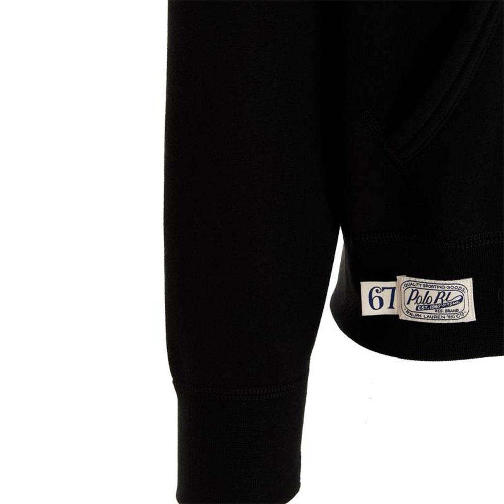 Polo Ralph Lauren SS23 Letter Logo Printed Pullover Sweatshirt Men Sweatshirt Black 710890190-001