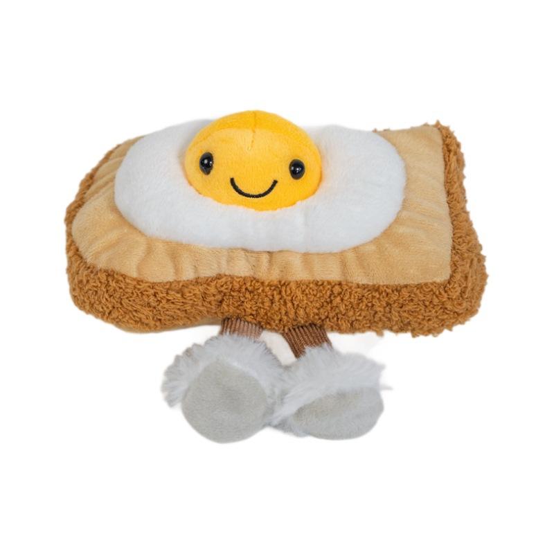 Creative Toast Fried Egg Plush Doll Jc Style Food Series Doll Simple Shape Sofa Pillow