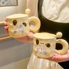 Tits Fufu Puppy Mug Cute Girl Ceramic Cup with Lid Spoon Office Couple Coffee Cup Breakfast Cup