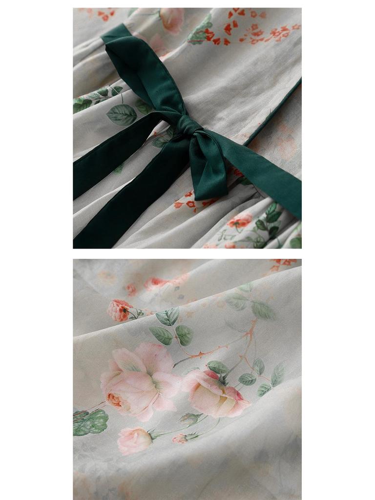 Robe Maxi d'Été Rétro Taille Haute Amincissante Patchwork Coton Lin pour Femmes - Grande Taille