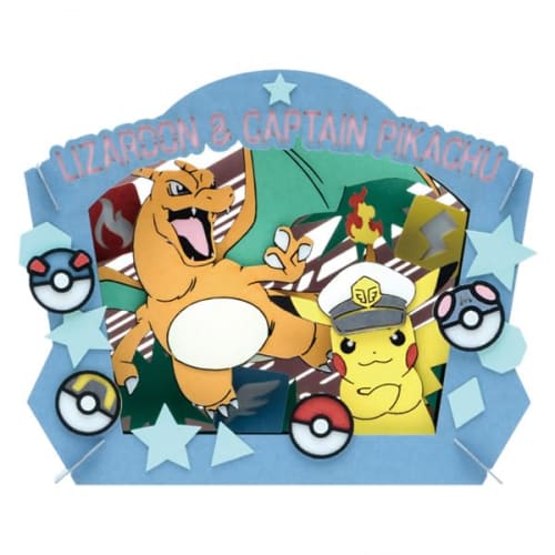 Ensky Pokemon PT-338 Captain Pikachu & Charizard Paper Theater, Approx. H80 X W100 X D42mm, Paper
