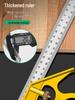 Multifunctional Stainless Steel 90° Angle Ruler for Woodworking