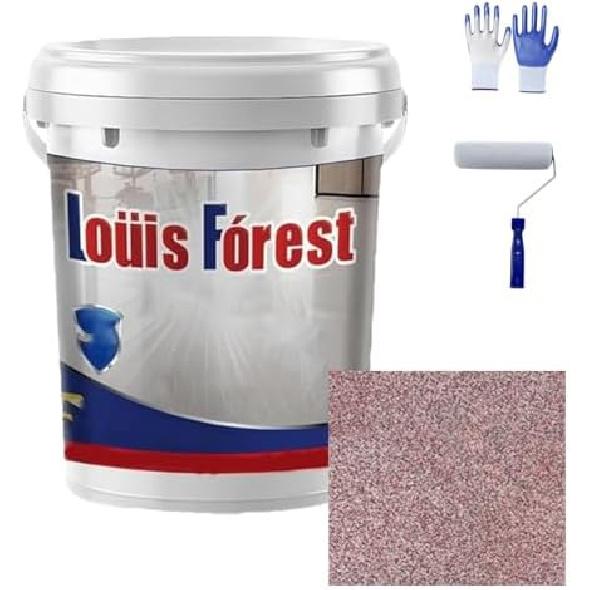 Louis Forest Epoxy Floor Paint, High-Gloss Marble Effect Waterproof Water-Based Epoxy Floor Paint (Dark Gray)