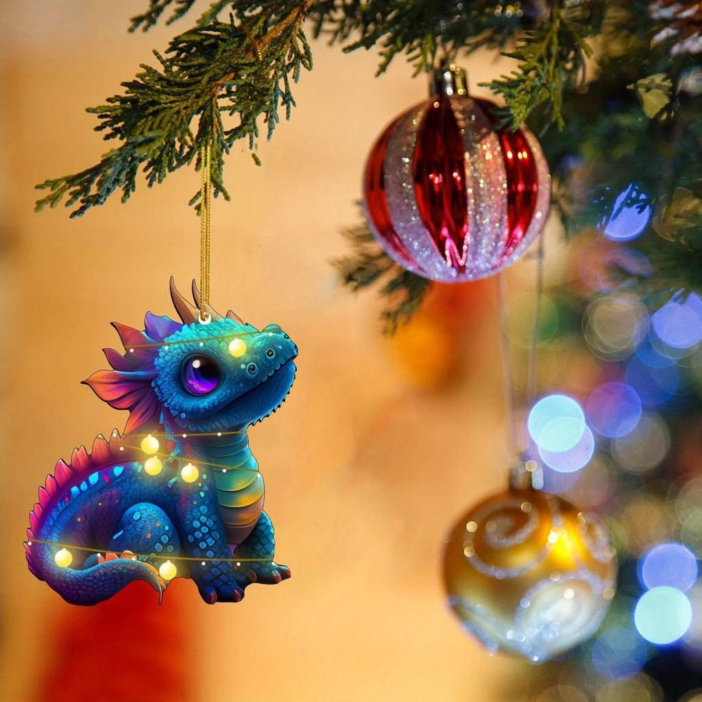 Acrylic Dragon Whimsical Baby Christmas Hanging Decor For Charming Holiday Atmosphere