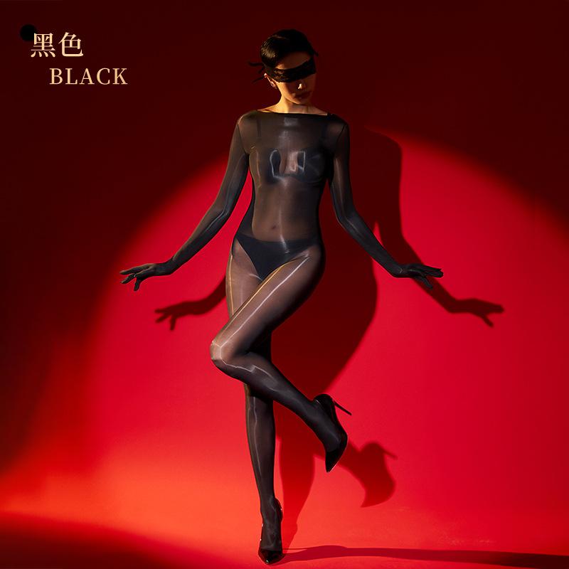 Solid Color Minimalist 8Dexotic Seamless Tight Fit And Wrapping Sensation Full Body Tight Fit Full Body Jumpsuit Stockings Rfkd