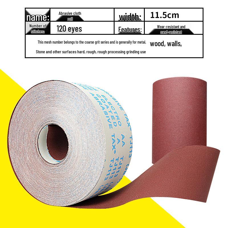 800 Grit Tearable Sanding Belt Roll for Woodworking, Metal, and Walls