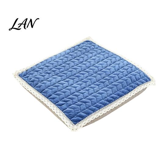 Soft Plush Seat Cushion Chair Pad with Ties, Non Slip Lace Trim, Thickened for Kitchen Stools 16 X Inch Washable Dining Office Pads Leisure Chairs