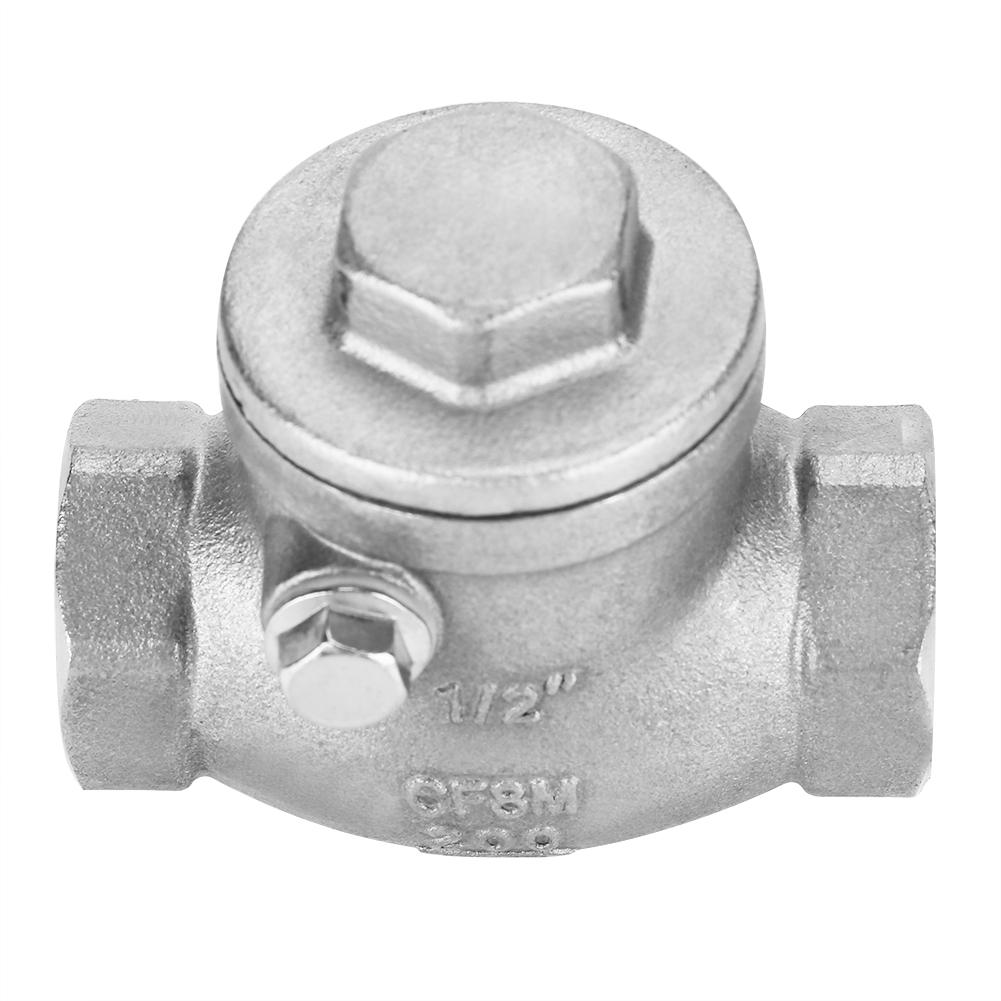 12" DN15 Stainless Steel One Way Swing Check Valve Female Thread WOG 200PSI