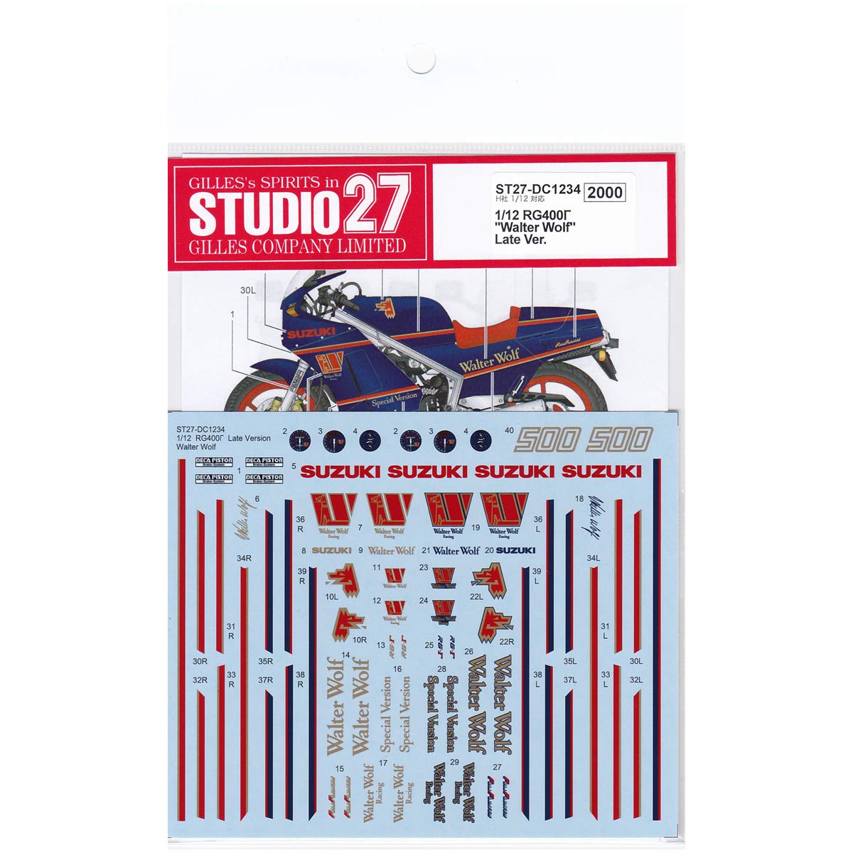 

Поздняя декаль 1/12 RG400 Вер.