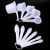 New 11 Pcs White Plastic Kitchen Measuring Measure Spoons Cups Tablespoon Sets
