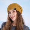 Winter velvet warm ear protection big head circumference versatile knitted hat women
