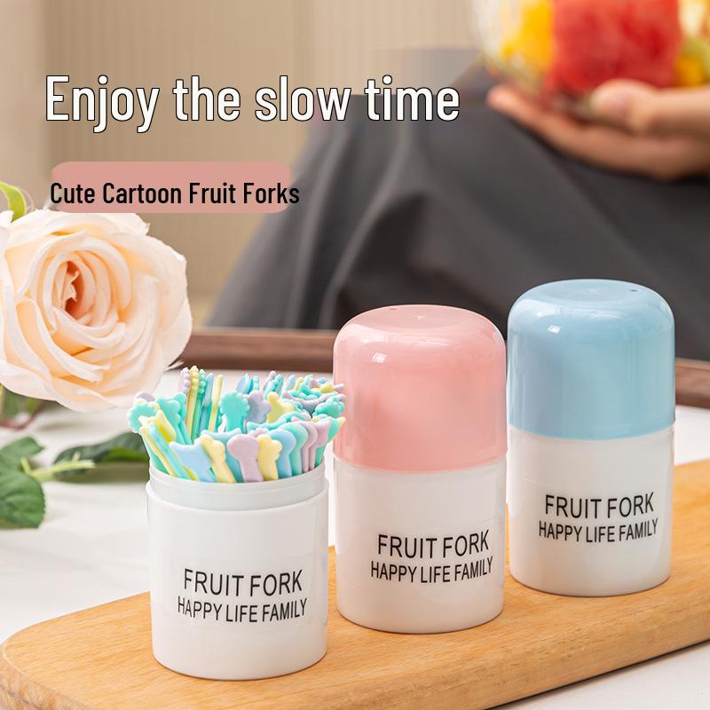 Disposable Plastic Fruit and Dessert Fork Set - Two-Pronged, Small Forks for Pastries, Cake, and More