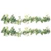 Green Leaves Rattan Wall Sticker Nordic Style Plant Wall Decal