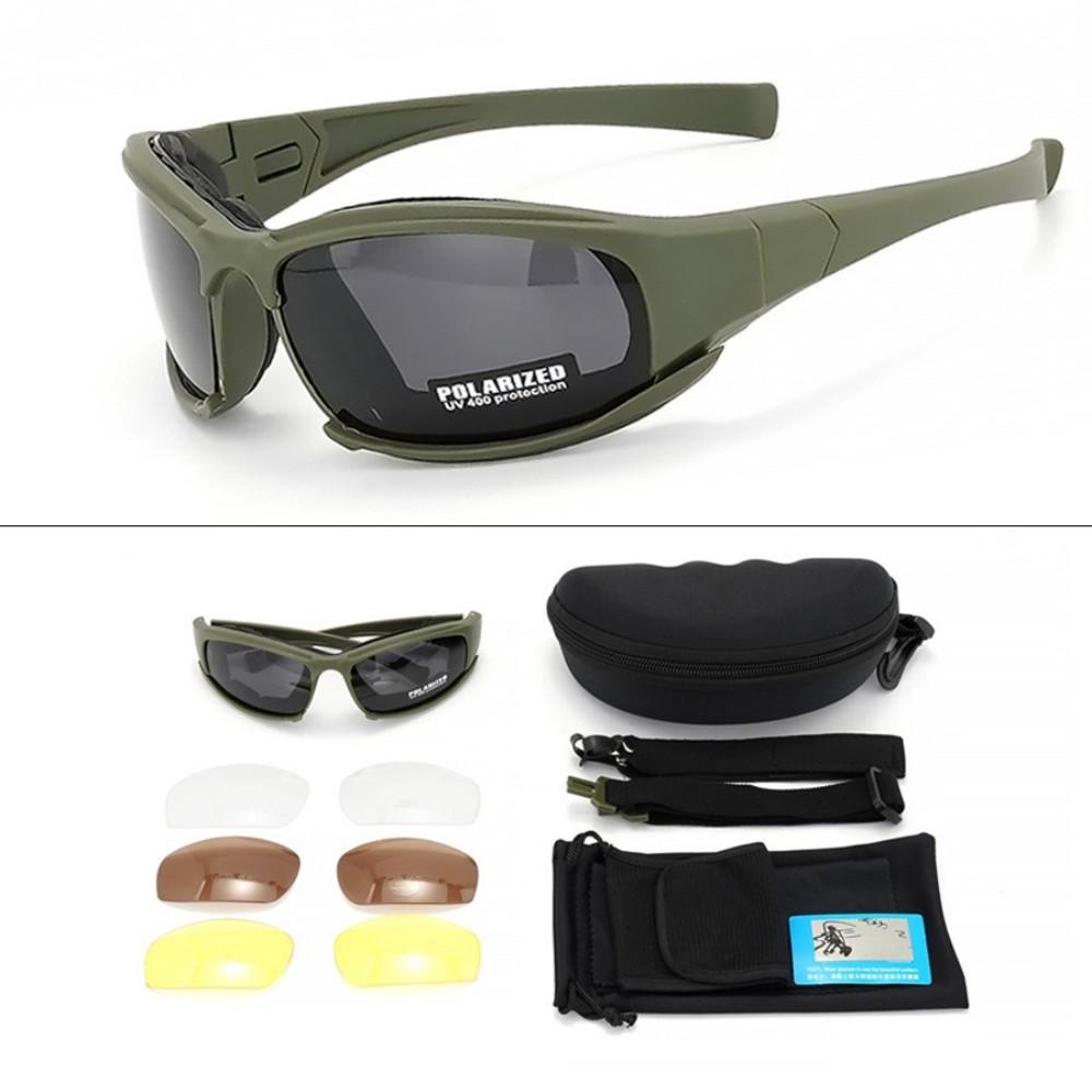 Tactical Goggles Set with 4 Interchangeable Lenses – Ballistic-Rated Military-Style Eyewear for Airsoft, Shooting, Cycling & Out