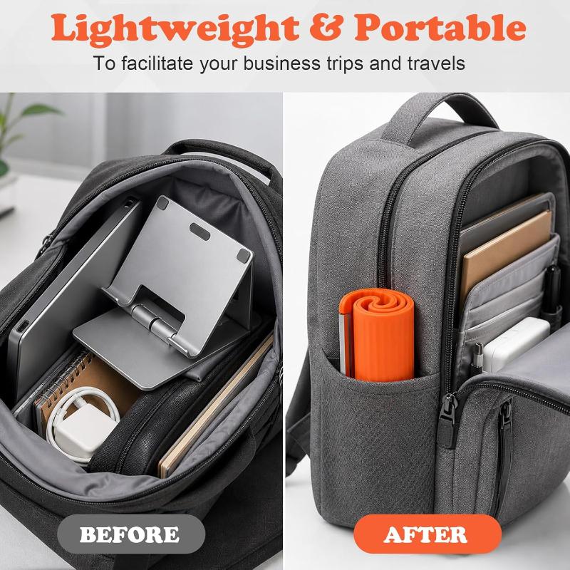 Silicone Aluminum Phone Holder Adjustable Foldable Portable Stand Non-Slip Base for Desktop Gaming Video Call Office Use