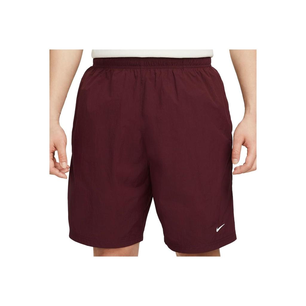 Nike Solo Swoosh Woven Running Shorts Men Bottoms Night-Maroon DX0750-681