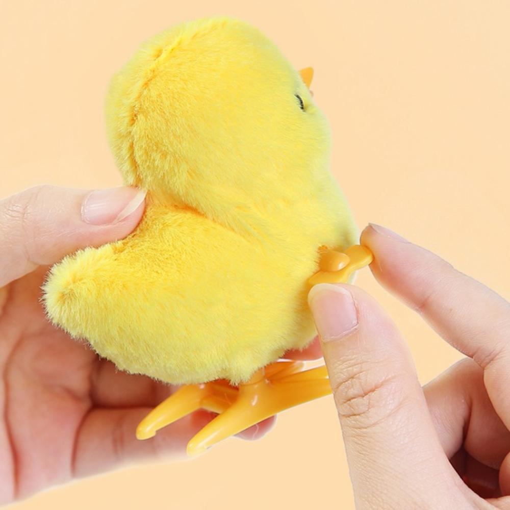 Two Types of Yellow and Pink Chick Wind-up Dolls