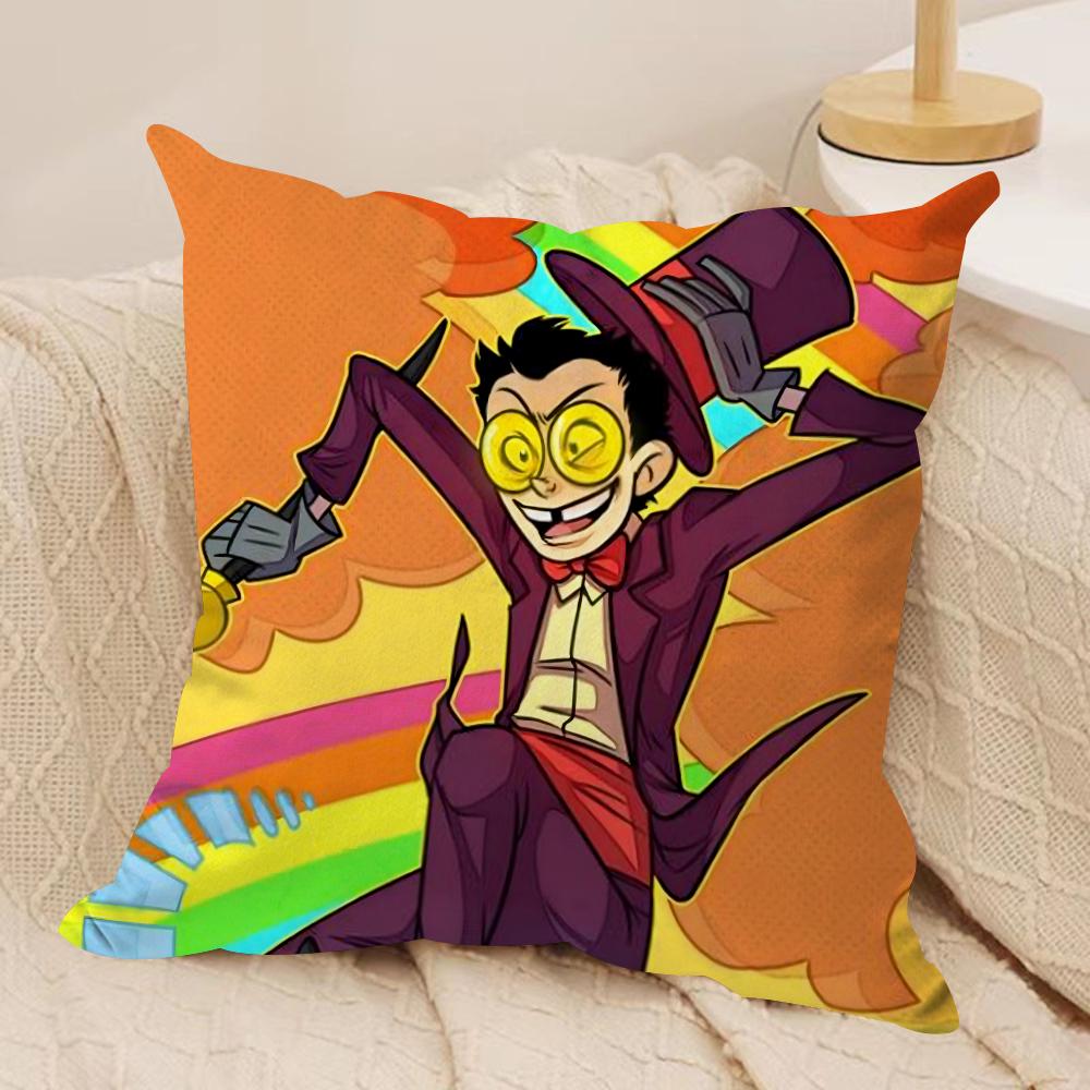 Cool Cartoon SSuperjail Cushion Cover Silky Short Plush DoubleSided Printed Pillow Case for Sofa All Seasons Home Decor Gift