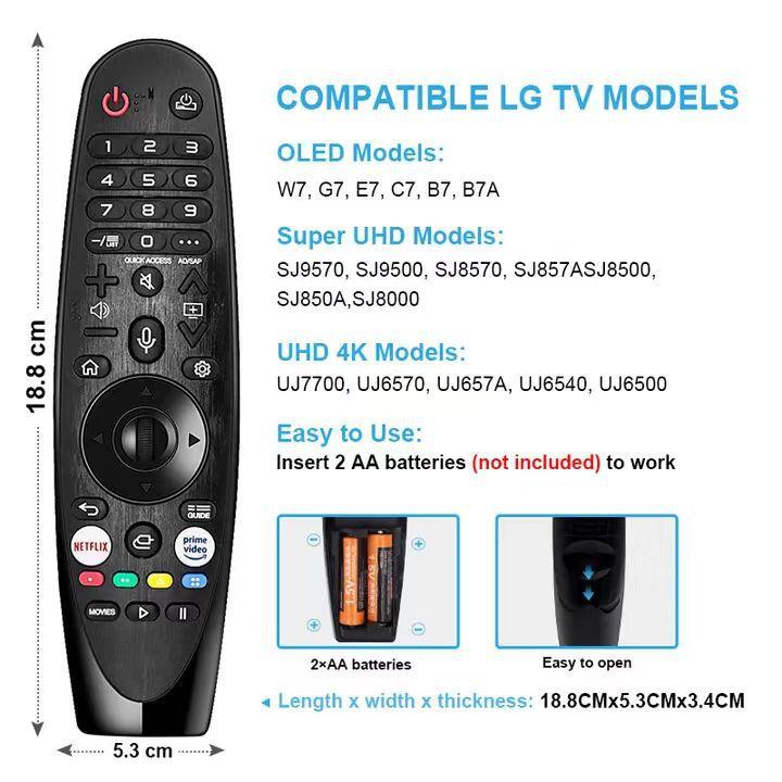 Applicable To LG MR20/21 GA Bluetooth TV Remote Control AKB75855501