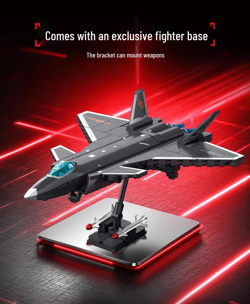 J-20 Stealth Fighter Compatible Model Kit for LEGO