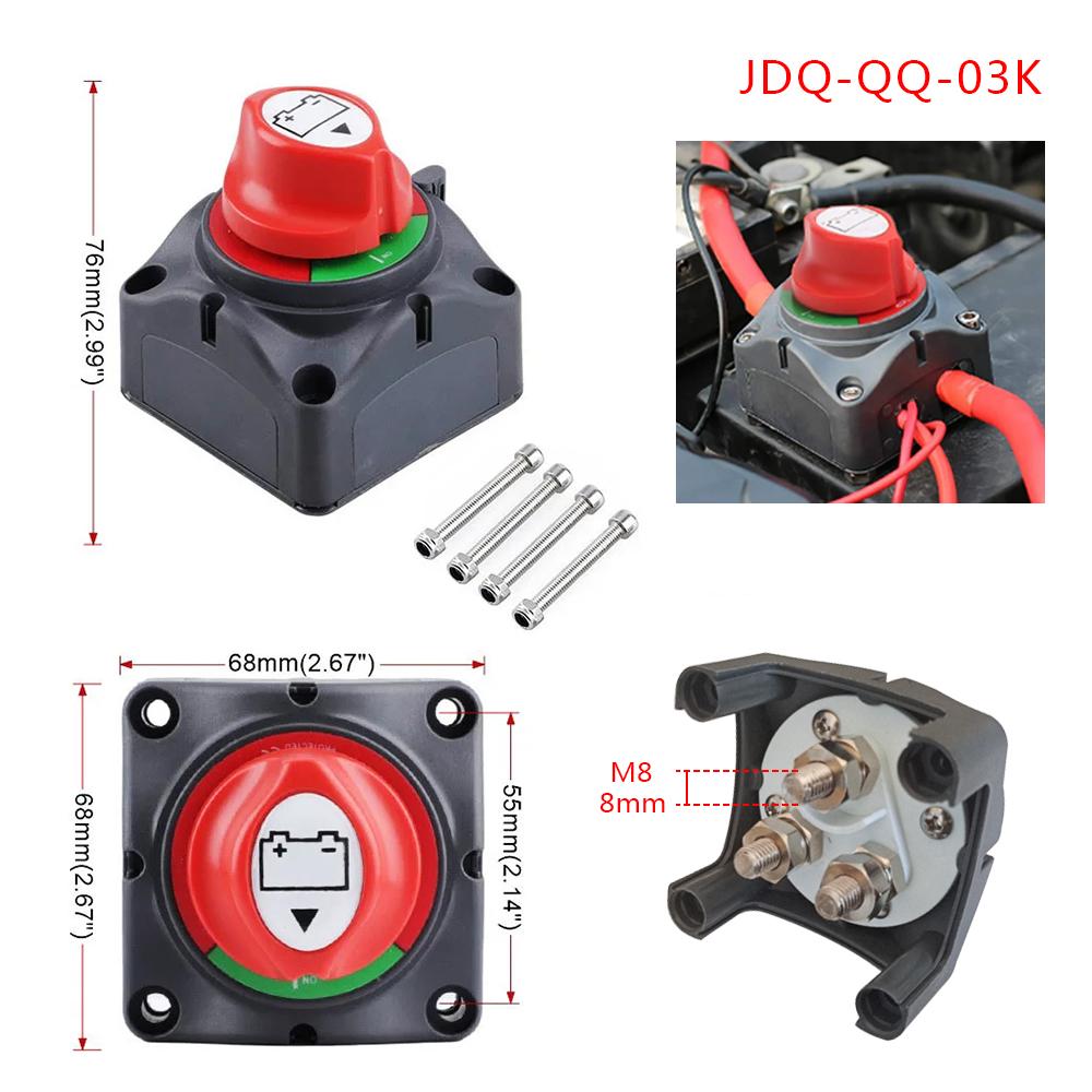 Auto Battery Disconnect Switch 12V 24V Marine 200A 300A Dual Battery Mass Switch 2 and 3 Position Cut Off Switch Car Boat