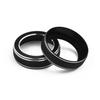 Pair Volume Knob Cover Central Volume CD Switch Knob Ring Black & Silver